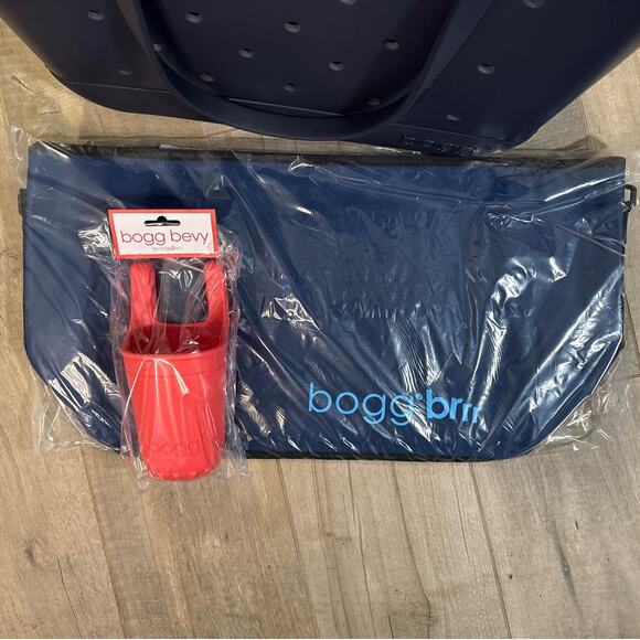 BOGG Navy With Envy Bag XL Tote W/ Bevy Cup, BRRR Cooler Insert~ NWT - Picture 4 of 4